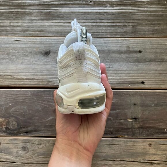Women Size 6.5 / Size 5 Youth Nike Air Max 97 White Running Shoes Sneakers - Picture 6 of 8